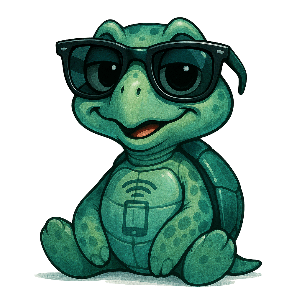 HonuFon turtle holding phone